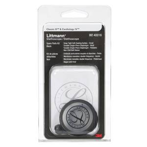 lot 2453 image: 3M Littmann Stethoscope Spare Parts Kit �� Black, Compatible with Classic III, Cardiology IV, CORE Digital, Includes Eartips, Adult & Pediatric Diaphragms, Non-Chill Bell Sleeve, 40016