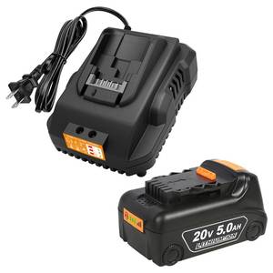 lot 3787 image: 20v Max Battery Replacement for Dewalt Battery 5.0Ah with DCB112 Battery Charger Station for DCB200 DCB120 Black