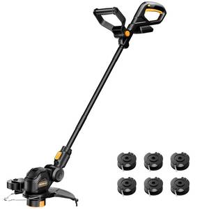 lot 3804 image: HEINPRO Cordless String Trimmer Compatible with Dewalt 20V MAX Battery, 12-Inch Electric Weed Wacker, Auto Line Feed, Weed Eater Battery Powered Grass Trimmer, w 6 Line Spools, Black(Tool Only)