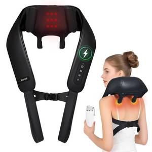 lot 3806 image: Joyset Neck Massager with Heat, Cordless Neck Massager for Pain Relief Deep Tissue, 6D Kneading Shiatsu Shoulder Massager for Mothers Day, Dad Mom and Friend