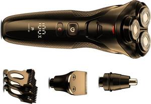 lot 4194 image: 3-in-1 Electric Razor for Men IPX7 Waterproof Razors for Men, USB-C Rechargeable Electric Shavers for Men - 4D Floating Blades, Wet or Dry (Black)