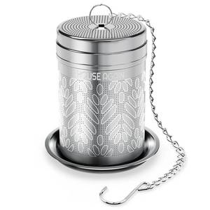 lot 4206 image: House Again Tea Strainers for Loose Tea, Extra Fine Mesh Tea Infuser, Updated Slim Threaded Lid & 304 Stainless Steel, Tea Ball Filter Bags Diffusers, Loose Leaf Tea Steeper for Brew Spices
