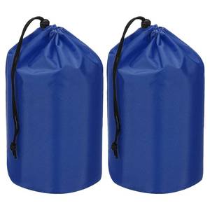 lot 4223 image: PATIKIL Stuff Sack, 2 Pcs 9 x 17 Inch Waterproof Outdoor Storage Sack Portable Drawstring Dust Flap Bag Lightweight Bag for Camping Hiking Travel, Navy Blue