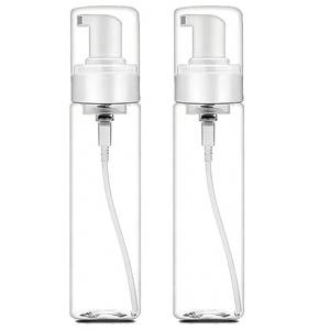 lot 4234 image: judero Foam Pump Bottle 3.5oz 100ml, 2Pcs Foaming Soap Dispenser for Travel Clear Refillable Foaming Spray Bottle for Bathroom, Hand Soap, Shampoo, Face Wash, Leak-Proof Foam Dispenser