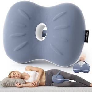 lot 4257 image: Forcanby Knee Pillow for Side Sleepers - Leg Pillow for Side Sleeping, Memory Foam Knee Pillows for Back Hip Pain, Spine Aligning, Sciatica, Surgery Recovery