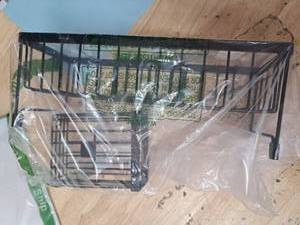 lot 4284 image: Black Metal Wire Storage Rack