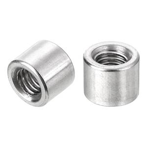 lot 4286 image: uxcell Round Weld Nuts, M6 x 10mm x 8mm Weld On Bung Female Nut Threaded - 201 Stainless Steel Insert Weldable 20pcs