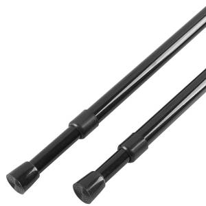 lot 4324 image: KXLife 2 Pack 58 Spring Tension Curtain Rod, Adjustable Tension Rods Black 18 to 30 Inch, RV Tension Bars, Tension Rod for Closet
