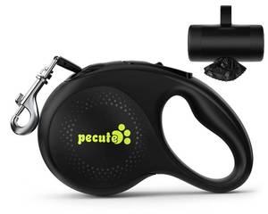 lot 4333 image: Retractable Dog Leash for Large Dog, 26ft Heavy Duty Retractable Pet Leash with Poop Bag Holder, 360° Tangle-Free, One-Button Control, Reflective Leashes for MediumLarge Dogs Up to 110 lbs(Black)