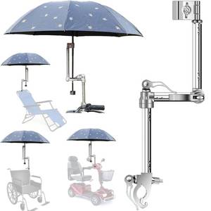 lot 4339 image: Universal Umbrella Holder Mount, Adjustable Clamp Bracket for Beach Chair, Bike, Golf Cart, Wheelchair, Mobility Scooter