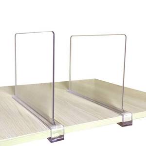 lot 5061 image: CY craft Shelf Dividers for Closets, Clear Acrylic Shelf Divider for Wood Shelves and Clothes OrganizerPurses Separators Perfect for Kitchen Cabinets and Bedroom Organizer,2 Pieces