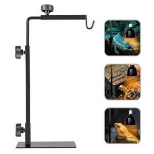 lot 5082 image: BOURDSERK Reptile Lamp Stand, Adjustable 16-31 Inch Domes Heat Lamp Metal Bracket Floor Light Holder for Reptile Terrarium Lighting Heating Light and Dome lampshade, Large