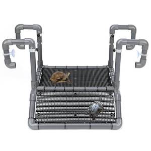 lot 5960 image: SKARUS Extra Large Hanging Turtle Basking Platform, 13.4-19�� Wider Turtle Dock with Ramp, Basking Area for Aquarium Tank Adjustable Height (7.9-13.9) Non-Slip PVC Ramp & Above Water Dry Area