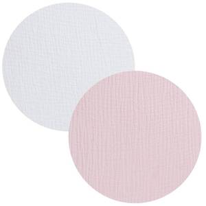lot 6241 image: Muslin Bassinet Sheet Compatible with Graco Pack n-Play Dome LX Bassinet(not playard), 2 Pack Cotton Stylish Boho Fitted Bassinet Sheets Super Soft for Baby White & Pink