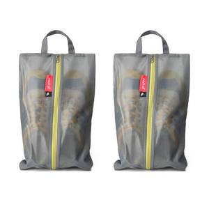 lot 6250 image: pack all Shoe Bag for Travel, Water-Resistant Shoe Pouch for Gym, Odor-Resistant Soccer Cleats Bag for Sport (Grey, 2-Pack)