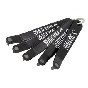 lot 6253 image: Railer Low Profile Offset Screwdriver Set �� S2 Steel Right Angle 90 Degree Ultra Thin Slim EDC Hand Tool 5pc for Tight Spaces  Phillips #1, #2, TORX T20, T25, Slotted SL6