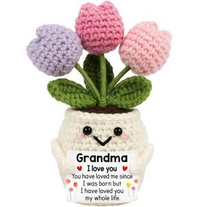 lot 6287 image: Lucagift Gifts for Grandma from Grandkids - Mothers Day Birthday Grandma Gifts - Grandmother Gift from Grandson, Granddaughter - 5.51 x 4.13 Mimi Gigi Nana Emotional Positive Support Crochet