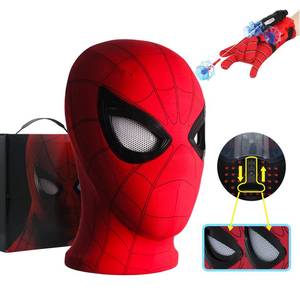 lot 11732 image: Spider Hero Mechanical Eyes Homecoming Mask - Super Hero Full Mask Moving Lenses Cosplay Wearable Prop