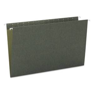 lot 11733 image: Smead Hanging File Folder, No Tabs, Legal Size, Standard Green, 25 per Box (64110)