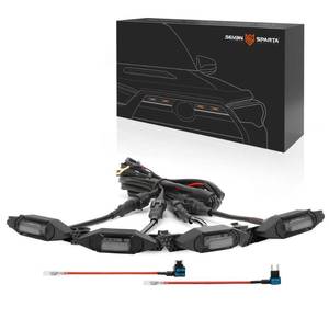 lot 11751 image: Upgraded 4 PCS Led Grill Lights Compatible with Toyota 4Runner 2020-2024, Including SR5, TRD Sport, Off-Road, Premium and Limited Grille, Fuse and Instruction Included (Smoke ShellAmber Lights)