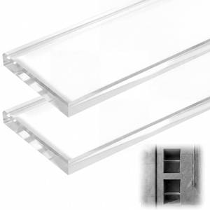 lot 11772 image: AceOrbit 2 Pcs 3-18 x 12-34 x 38 Inch Glass Shower Shelf for Shower Niche Break-Resistant Easy Install Ultra-Clear Glass Support for DIY Storage Decor