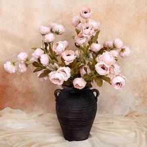 lot 11787 image: Tobilu 8 Pcs Faux Silk Peony - Artificial Peonies Stems Fake Silk Peony Branches Real Look for Vase DIY Flower Arrangements Home Living Room Kitchen Office Wedding Table Decor - Blush Pink