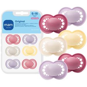 lot 12007 image: MAM Original Matte Baby Pacifiers 6-16 Months, Binky for Newborn Babies, BPA-Free Skin Soft Silicone Nipple, Easy to Clean, Developed with Medical Experts, 6 Count, Made in Europe