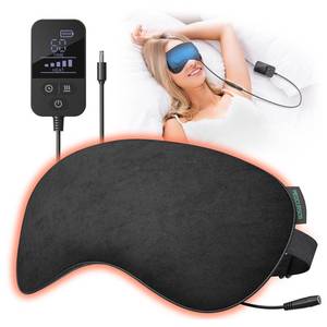 lot 12024 image: Heated Eye Mask - Rechargeable Electric Eye Mask for Dry Eyes, 2500 mAh Large Battery & Washable Cover, Eye Pad for Sleeping
