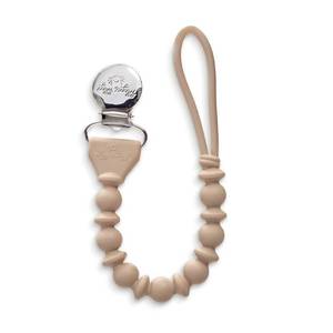 lot 12033 image: Itzy Ritzy Silicone Pacifier Clip �� 100% Food Grade Silicone Pacifier Strap with Clip Keeps Pacifiers, Teethers & Small Toys in Place �� Features One-Piece Design & Cord (Toast)