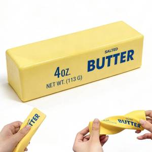 lot 12037 image: 1Pcs Butter Stick Slow Rising Squishy Taba Squishy, Salted Butter Bar Slow Rising Figure Stress Relief Fidget Toy for Mood Relax Hand Relax, Party Favor Gift