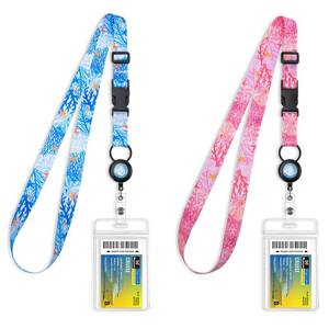 lot 12071 image: MNGARISTA Retractable Cruise Lanyard for Ship Cards, Waterproof Lanyards for Cruise Ship Cards with ID Holder, 2 Pack, Seaweed