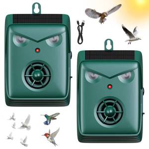 lot 12118 image: 2026 New Solar Ultrasonic Bird Repellent Outdoor, 2 Pack Woodpecker Deterrent for House,Waterproof Pigeon Goose Bird Deterrents for Outside,Birds Repeller Scare Devices for Balconies Garden Orchard