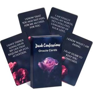 lot 12137 image: Knana Dark Confessions Oracle Cards Message Oracle Deck, Oracle Cards for Beginners, Rose Oracle Card