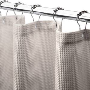 lot 12148 image: AmazerBath Waffle Shower Curtain Khaki, Stall Shower Curtain Tan, Hotel Quality Fabric Bathroom Shower Curtains, Heavy Duty 240GSM, 36 x 72 Inches