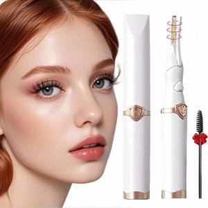 lot 12165 image: Heated Eyelash Curler - 2-in-1 Clip-Type Design, 3 Temperature Modes, Natural Curling 24H Long-Lasting Curl, Gift for Women & Girls, Beige