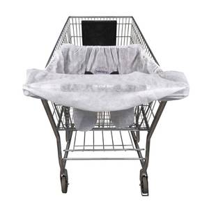 lot 12444 image: Boppy Disposable Shopping Cart Cover, Pack of 5 Single-use Covers in Resealable Pouch for On-The-Go Backup, Easy-on Design for Shopping Carts and Playground Swings, 6-48 Months