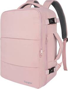 lot 13491 image: Taygeer Travel Backpack for Women, Carry On Backpack with Water Bottle Pocket & Shoe Pouch, TSA 15.6inch Laptop Mochila Flight Approved, Nurse Bag Casual Daypack for Weekender Business Hiking, Pink