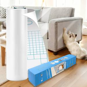 lot 14380 image: Cat Scratch Furniture Protector, 157 x 11.8 Couch Protector from Cat Claws, Thickened Transparent Self-Adhesive Furniture Protectors for Couch Protection from Cat Scratching