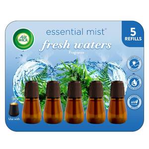 lot 14385 image: Air Wick Essential Mist Refill, 5 ct, Fresh Waters, Essential Oils Diffuser, Air Freshener