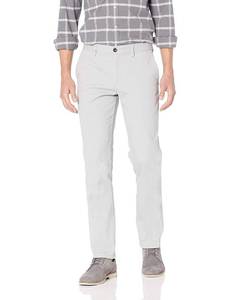 lot 14395 image: Amazon Essentials Mens Slim-Fit Wrinkle-Resistant Flat-Front Chino Pant, Grey, 32W x 29L