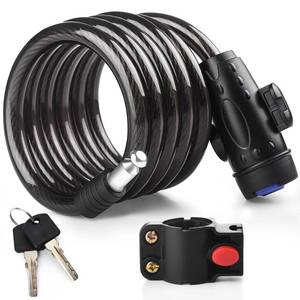 lot 14398 image: Bike Lock, 4ft1.2m Diyife Bike Cable Locks with 2 Keys, Weatherproof Heavy Duty Bicycle Lock Cable Anti-Theft Security Cable with Mounting Bracket for Motorcycle, Scooter, Ebike