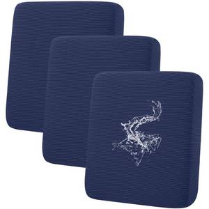 lot 14401 image: hyha Waterproof Couch Cushion Covers for Pets, Non Slip Sofa Seat Cover for Dogs Washable, Soft Thick Stretch Jacquard Fabric, Sofa Slipcovers with Elastic Bottom (3 Pieces, Navy)