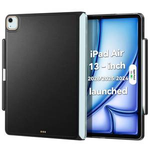 lot 14413 image: Magic Keyboard Compatible Case for iPad Air 13 inch M4 2026  M3 2025 - Cases with Pencil Holder for SmartKeyboard Folio 2024 M2 Air 13, Ultra-Thin and Slim, (Keyboard Not Included), Black