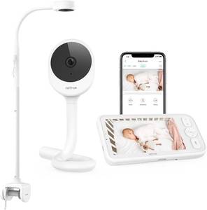 lot 14419 image: NETVUE Peekababy Smart WiFi Baby Monitor, 1080P FHD Camera and 5 HD IPS Display, Smart App, Two-Way Talk, SoundMotion Detection and Notifications