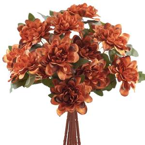 lot 14428 image: Uieke 12PCS Artificial Daisy Mums Flowers with Stem, Burnt Orange Silk Flowers Arrangement for Home Party Fall Wedding Bouquet Thanksgiving Table Centerpieces Decor (Vintage Terracotta)
