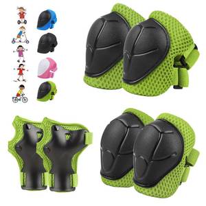 lot 19052 image: 6PCS Kids Protective Gear Set, Knee Pads for Kids 3-10 Years Old, Toddler Elbow Pads, Wrist Guards, Skating Cycling Bike Rollerblading Scooter, Upgraded & Durable Material, Boys, Girls,Youth, Green