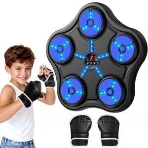 lot 19063 image: Scvcid Boxing Machine Toys for 5 6 7 8 9 10 11 12 Year Old Boys, Wall-Mounted Smart Bluetooth Punching Bag, Music Boxing Training Equipment with Boxing Glove, Birthday Gifts for 5-12 Year Old Kids