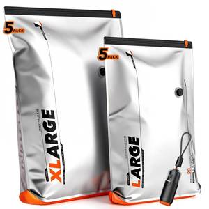 lot 19086 image: Vacbird 10 Pack Large Capacity Vacuum Storage Bags with USB & Battery 2-in-1 Rechargeable Air Pump, Space Saver Seal Bags for Home Organization, Bedding, Comforters, Blankets and Clothing