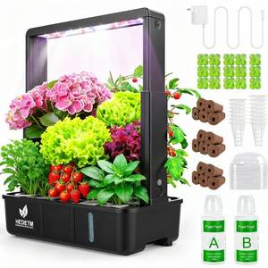 lot 19088 image: Hopegarden Indoor Garden Hydroponics Growing System 15 Pods Plant Germination Kit Herb Vegetable Growth Lamp Countertop with LED Grow Light - Hydrophonic Planter Grower Harvest Lettuce