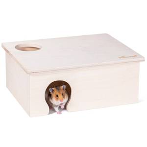 lot 19129 image: Niteangel Birch Chamber-Maze Hamster Hideout - Small Pets Woodland House Habitats Decor for Hamster Mice Gerbils Mouse